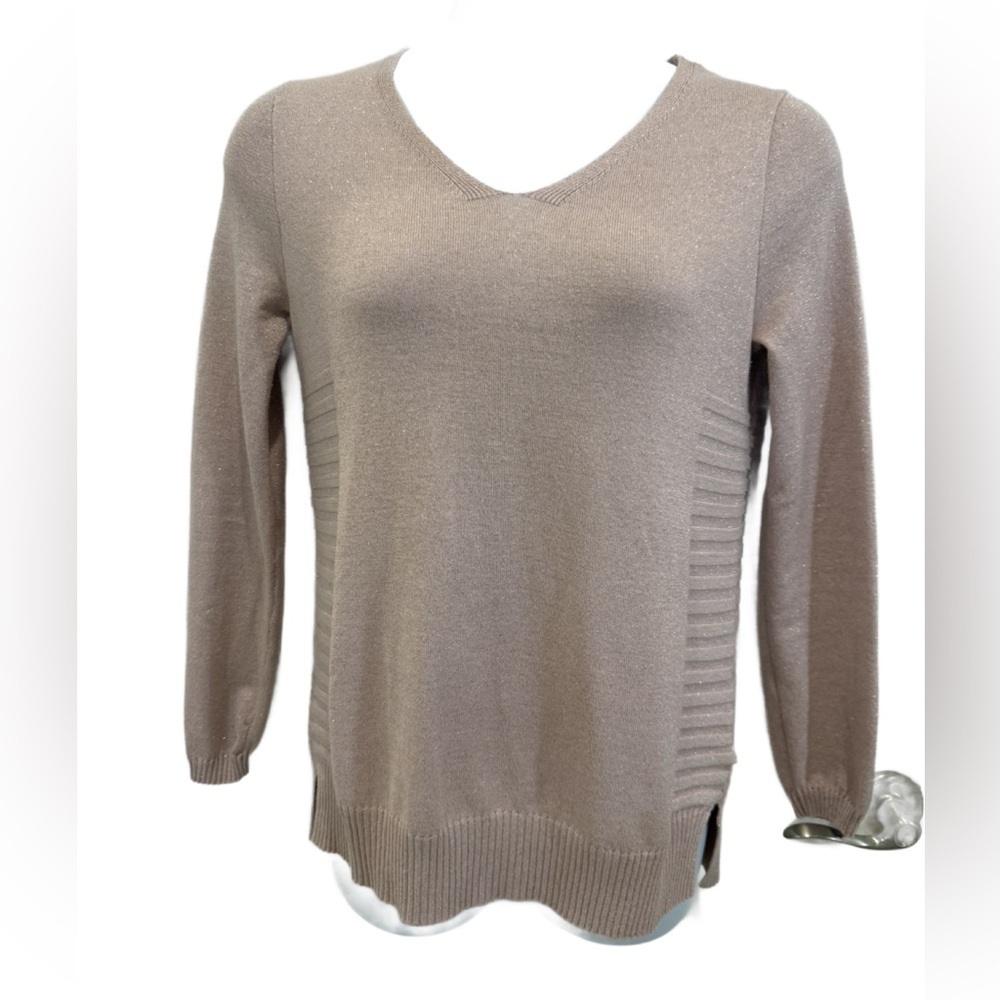 Cupio V-Neck Sweater - pink metallic, Medium